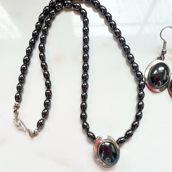Hematite and Sterling Silver Set ๐ - Picture 2 of 7